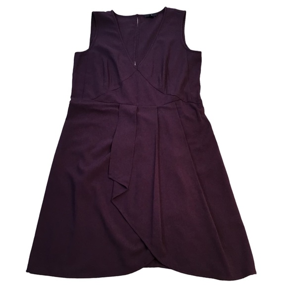 GAP - Cascading Sleeveless Sheath Dress in Plum - Size 6 EUC - Picture 13 of 14